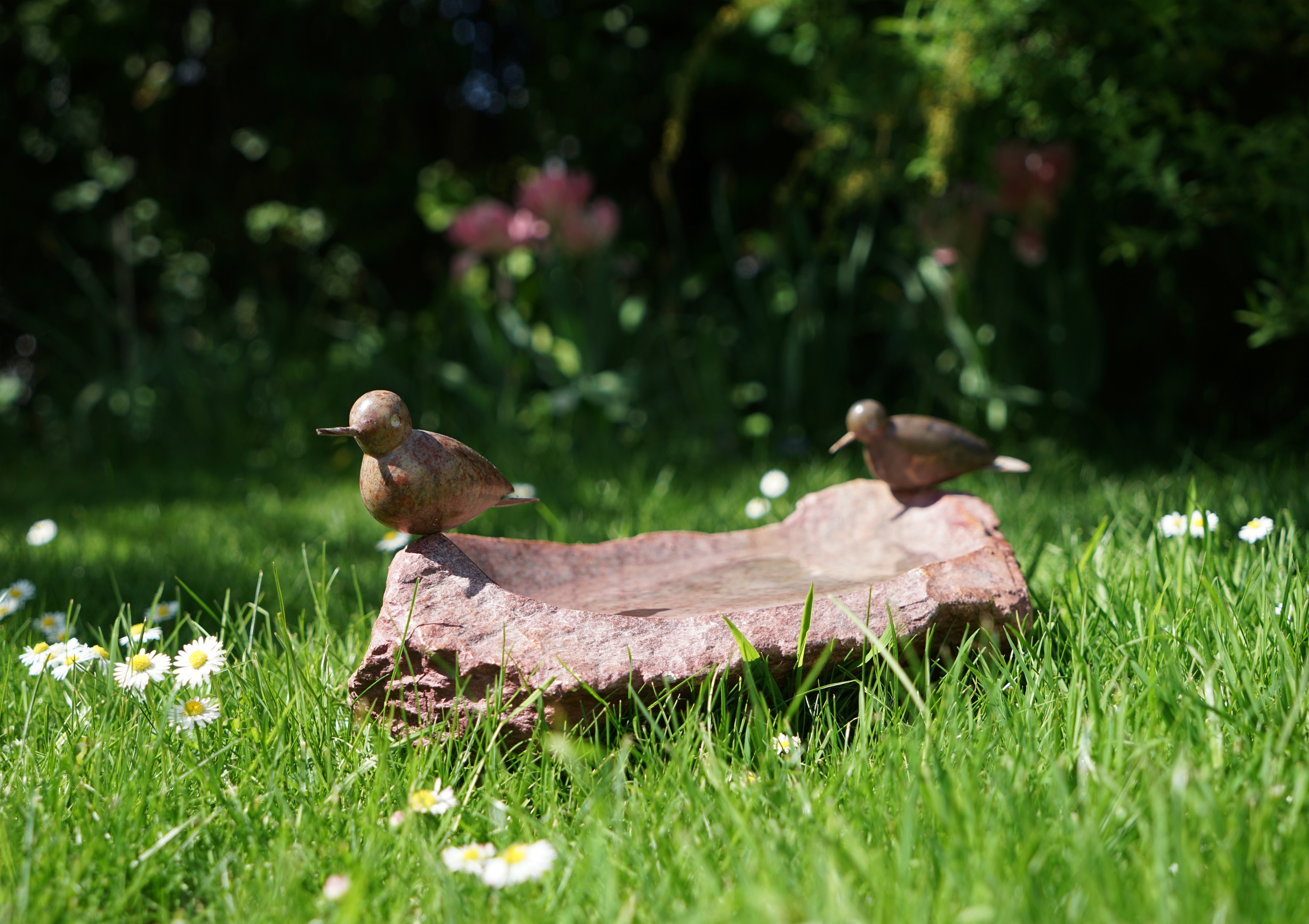Vogelbad mit zwei Voegeln aus Simbabwe